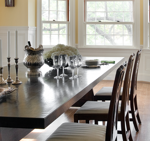 restored dinning room table